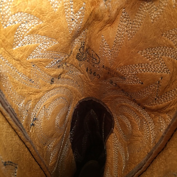 Justin Western Boots Brown Leather - Picture 3 of 8